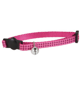 Aspen Pet Breakaway Reflective Collar Dots Pink 8"-12" x 3/8"