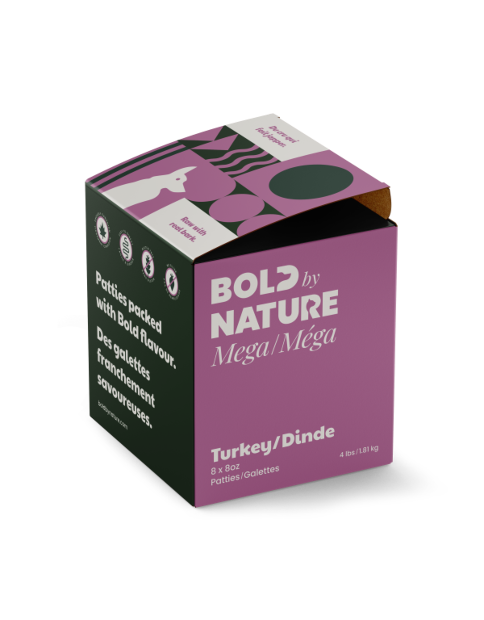 Bold By Nature Bold By Nature Frozen - Mega Turkey Patties [DOG]