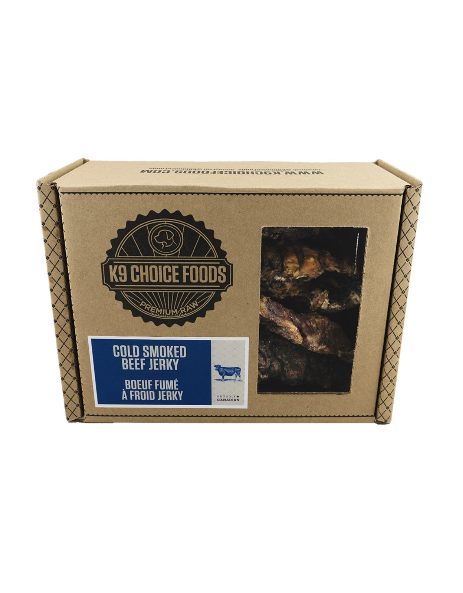 K9 Choice K9 Choice Frozen - Cold Smoked Beef Jerky 907GM