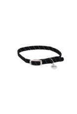 Coastal Pet Products Elasta Cat Reflective Safety Stretch Collar Black 10”