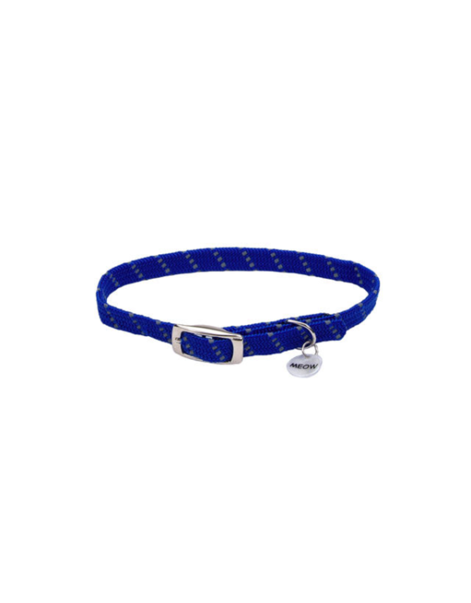 Coastal Pet Products Elasta Cat Reflective Safety Stretch Collar Blue 10”