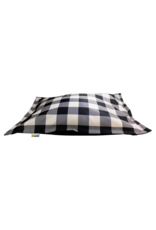 Be One Breed Cloud Pillow Black Plaid Large 46” x 35”
