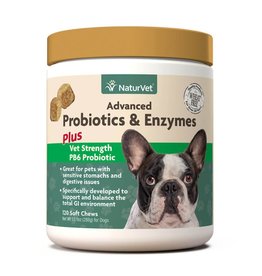 Naturvet Advanced Probiotics & Enzymes Soft Chew 120CT