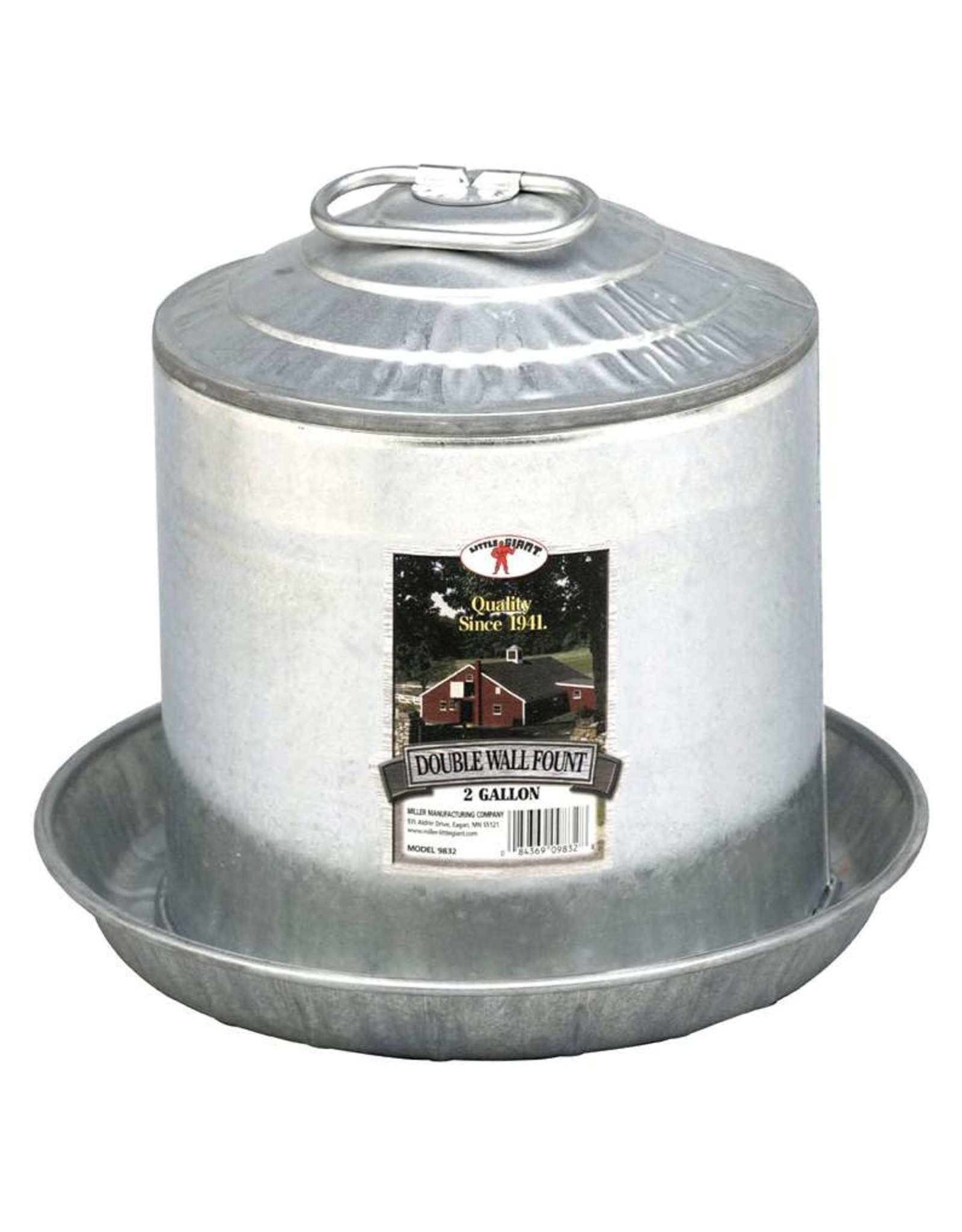 Little Giant Galvanized Double Wall Poultry Fount