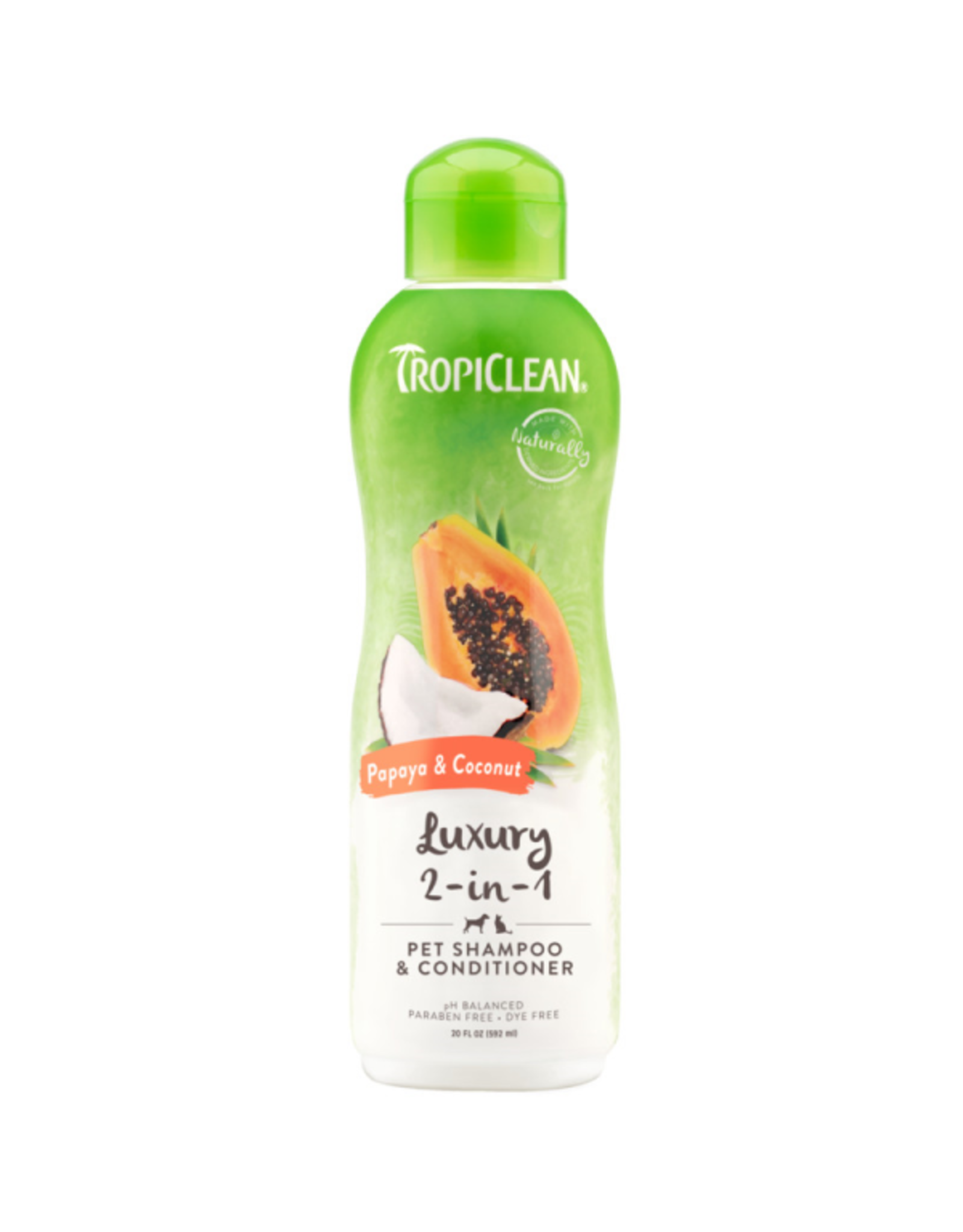 TropiClean TropiClean 2-in-1 Shampoo & Conditioner Papaya & Coconut 20OZ