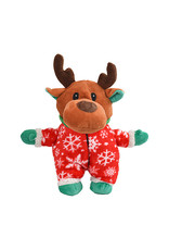 Patchwork XMAS Reindeer Prickle Ball in Onesie 9"