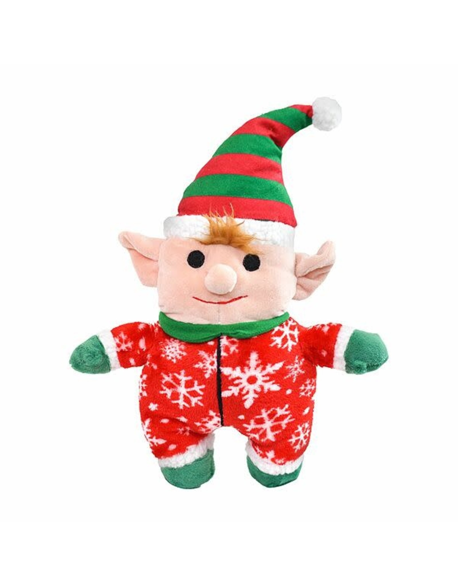 Patchwork XMAS Elf Prickle Ball in Onesie 9"