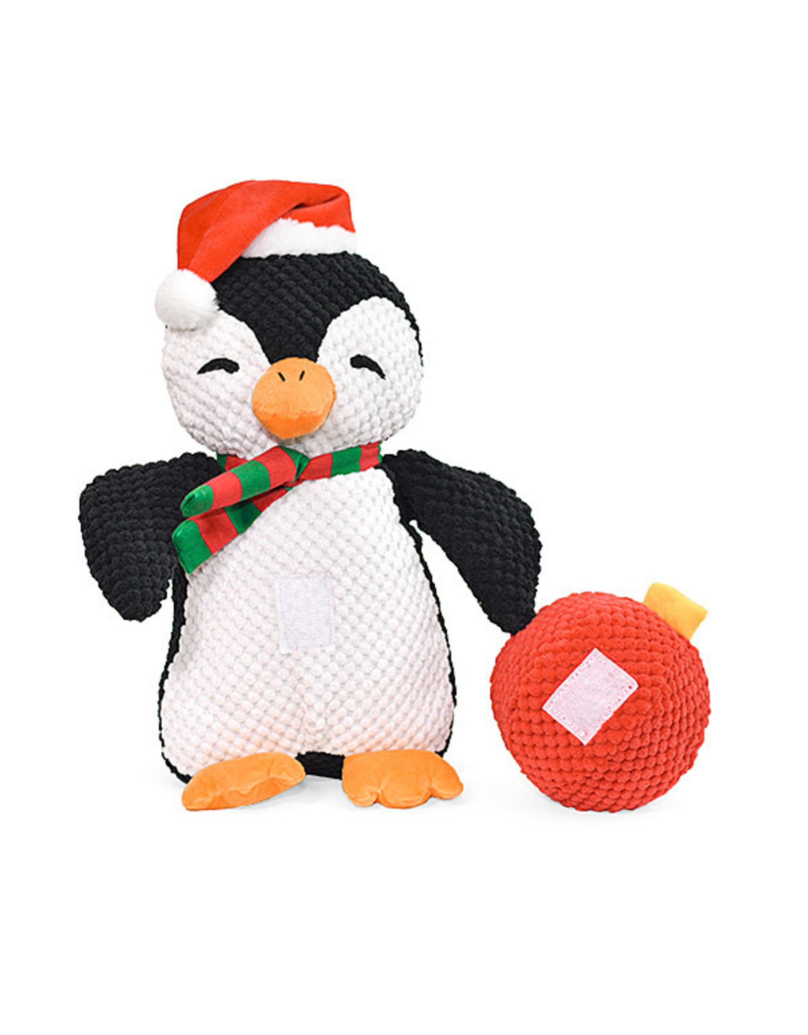 Patchwork XMAS Playful Pair Holiday Penguin 15"