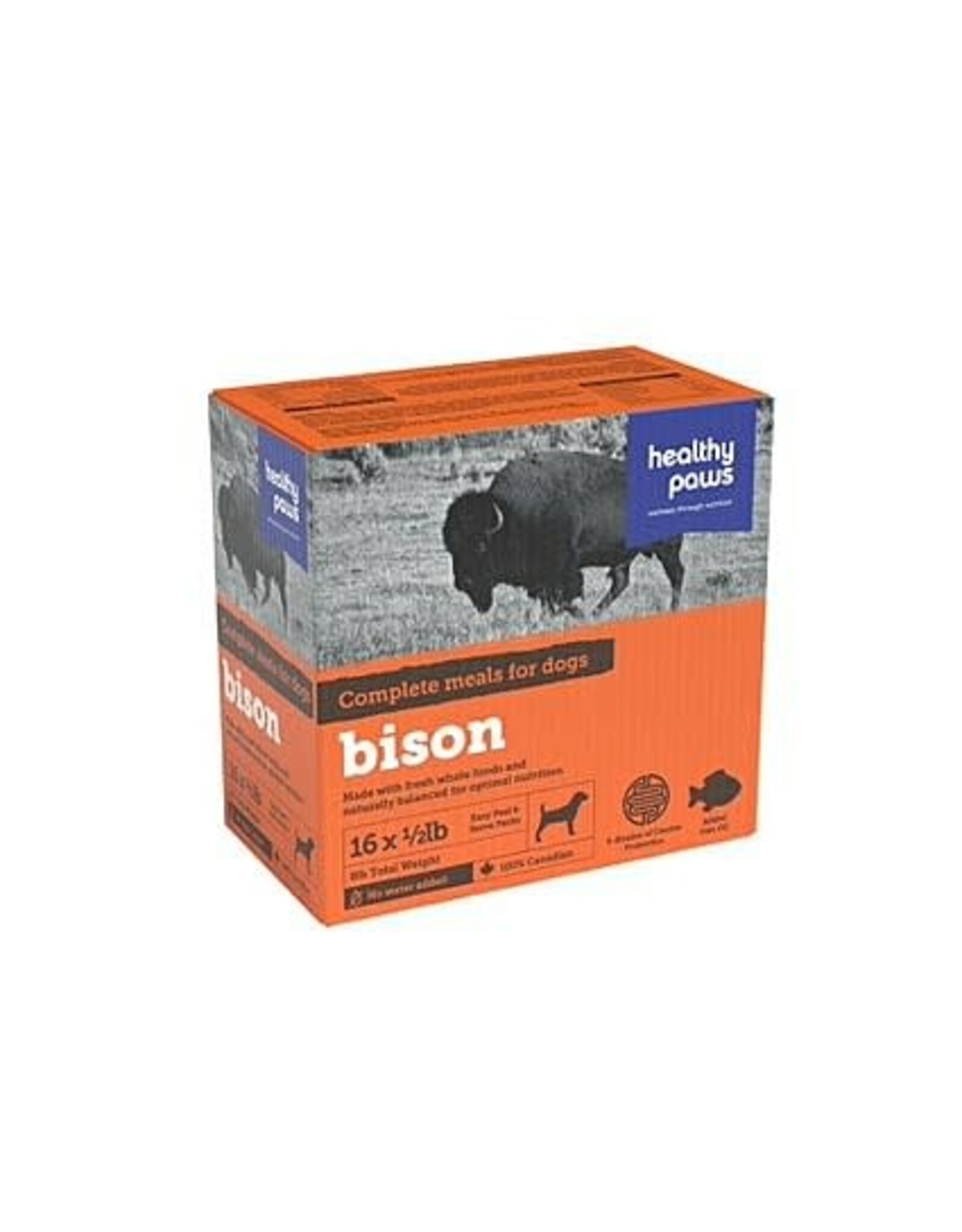 Healthy Paws Healthy Paws Frozen - Complete Bison Dinner [DOG] 8LB