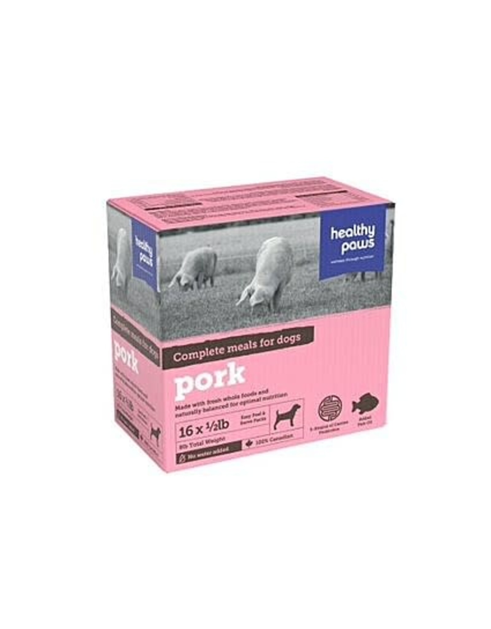 Healthy Paws Healthy Paws Frozen - Complete Pork Dinner [DOG] 8LB