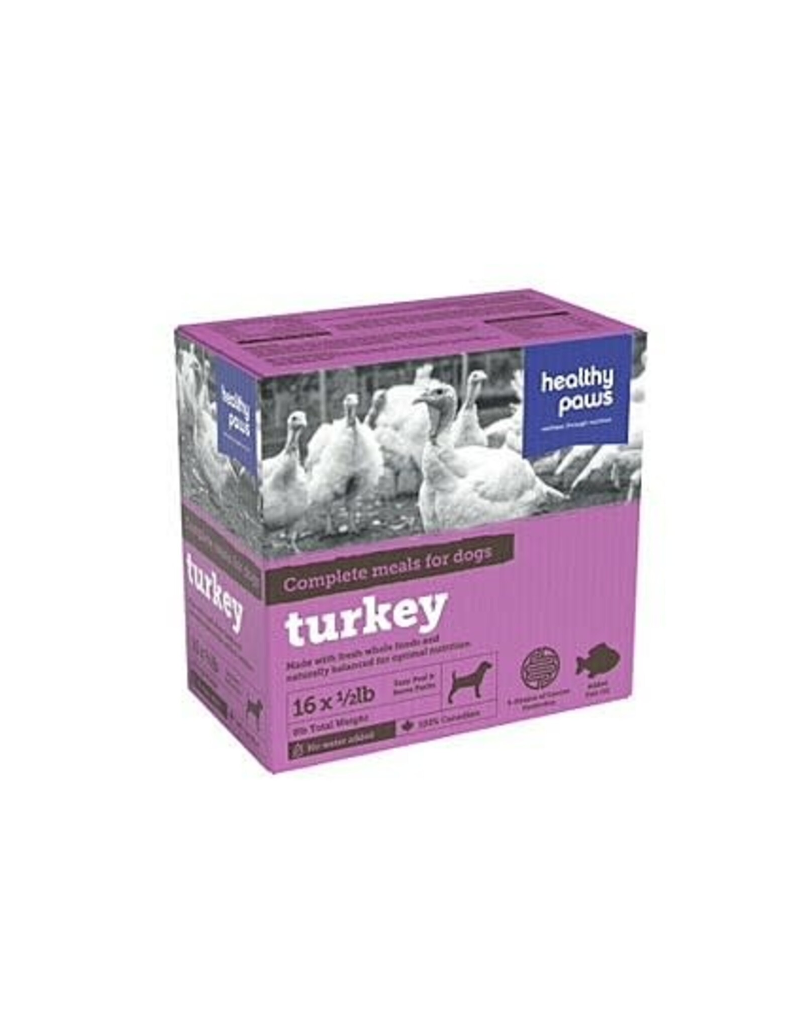 Healthy Paws Healthy Paws Frozen - Complete Turkey Dinner [DOG] 8LB