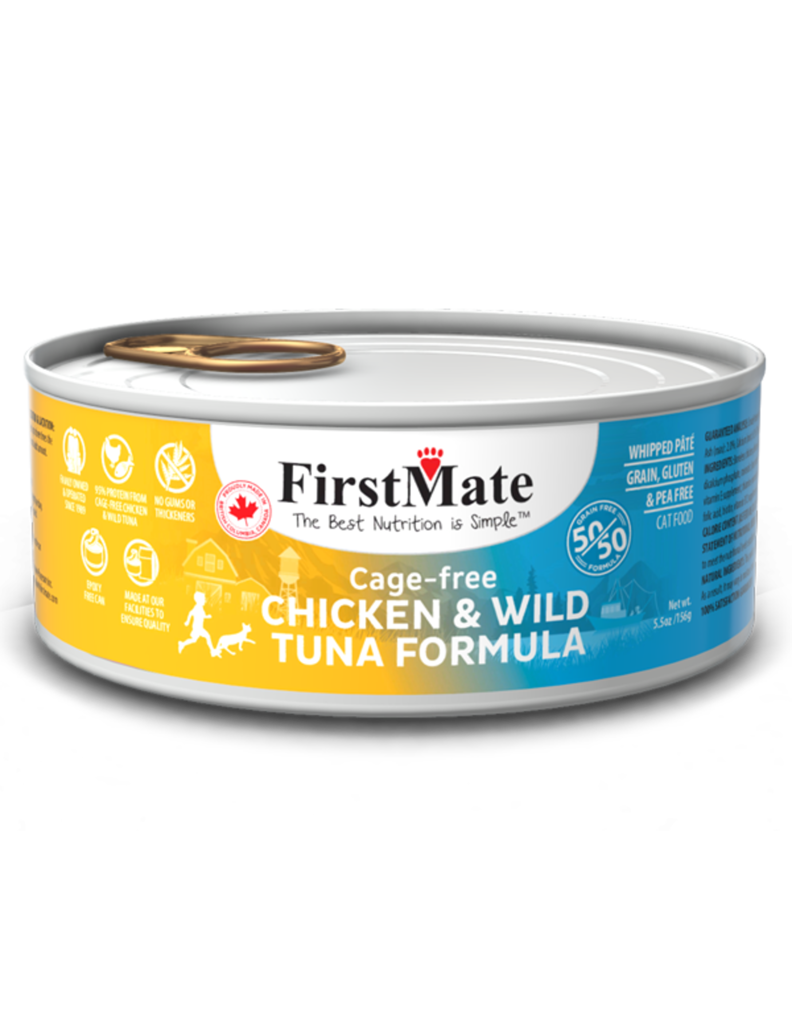 FirstMate FirstMate GF 50/50 Cage Free Chicken/Wild Tuna [CAT] 5.5OZ