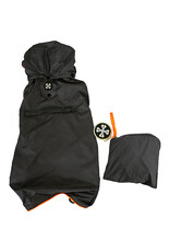 Bones & Arrows Travelite Packable Rain Jacket Dark Grey/Orange 8"