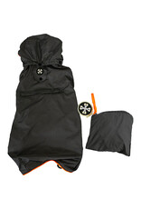 Bones & Arrows Travelite Packable Rain Jacket Dark Grey/Orange 12"