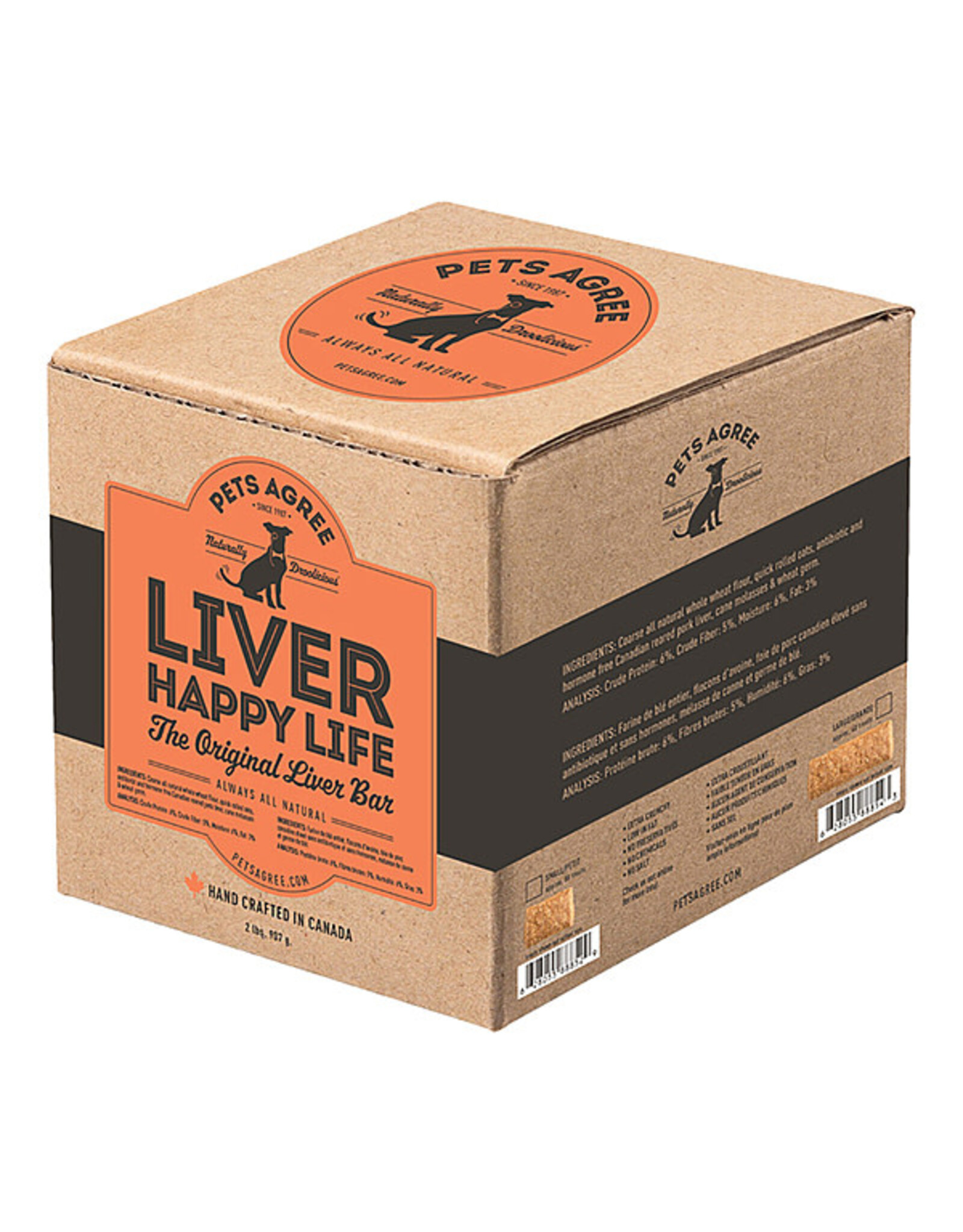 Pets Agree Happy Life Bars Liver Large 2LB