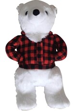 Tall Tails Tall Tails 7" Polar Bear w/ Plaid Shirt