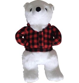 Tall Tails Tall Tails 7" Polar Bear w/ Plaid Shirt