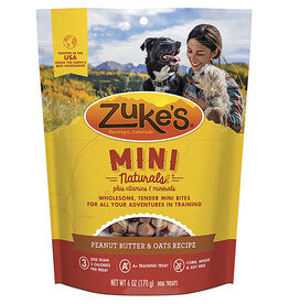 Zuke's Zuke's Mini Naturals Peanut Butter & Oats 6OZ
