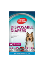 Simple Solution Simple Solution Disposable Female Diapers Medium 12PK