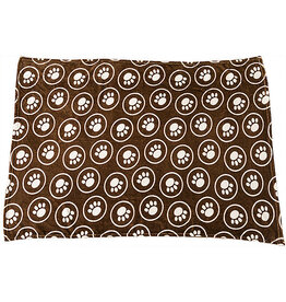 Ethical Snuggler Blanket Paws & Circles Chocolate 30" x 40"