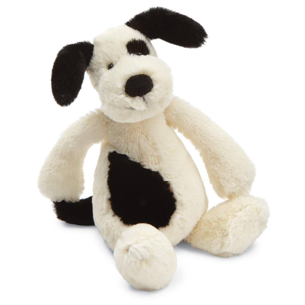 JellyCat Jellycat Bashful Black and Cream Small Puppy