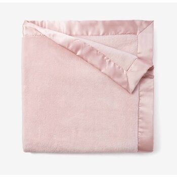 Elegant Baby Satin Trim Fleece Stroller Blanket
