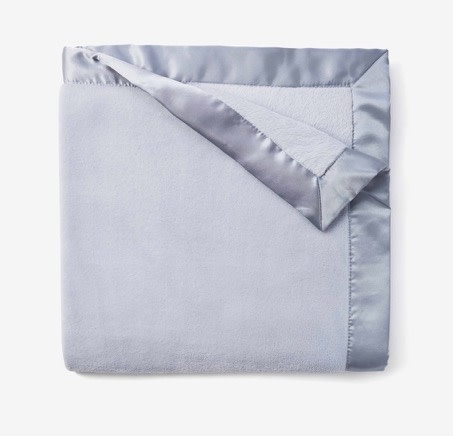 Elegant Baby Satin Trim Fleece Stroller Blanket