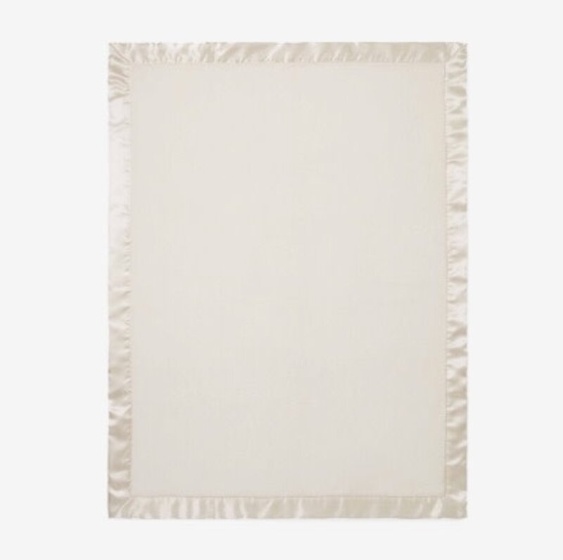 Elegant Baby Satin Trim Fleece Stroller Blanket