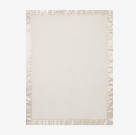 Elegant Baby Satin Trim Fleece Stroller Blanket