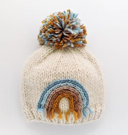 Huggalugs Huggalugs Teal Rainbow Knit Beanie