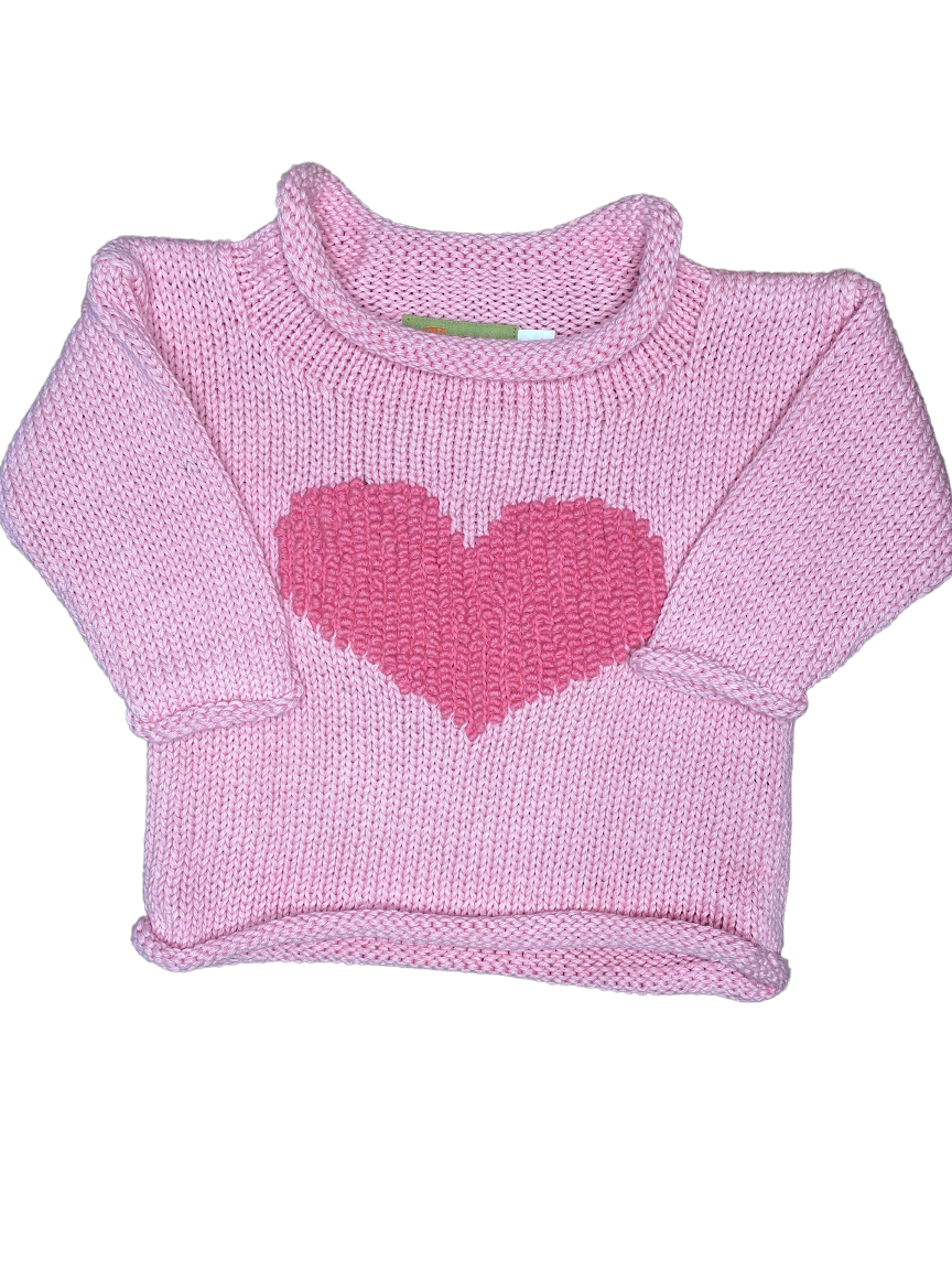 Puffy Heart Roll Neck Sweater