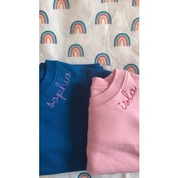 Tiny Hanger Monogram Sweatshirt-Collar