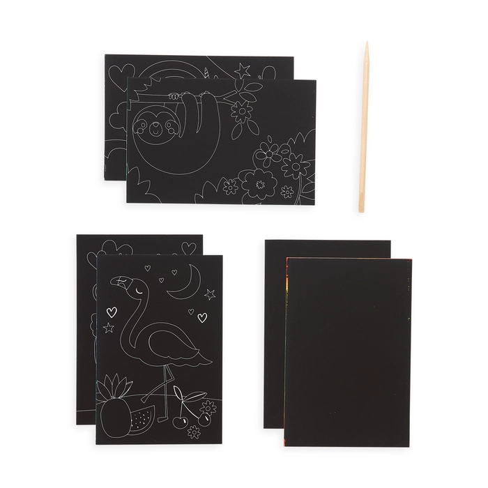 ooly Ooly Mini Scratch & Scribble Art Kit: Funtastic Friends