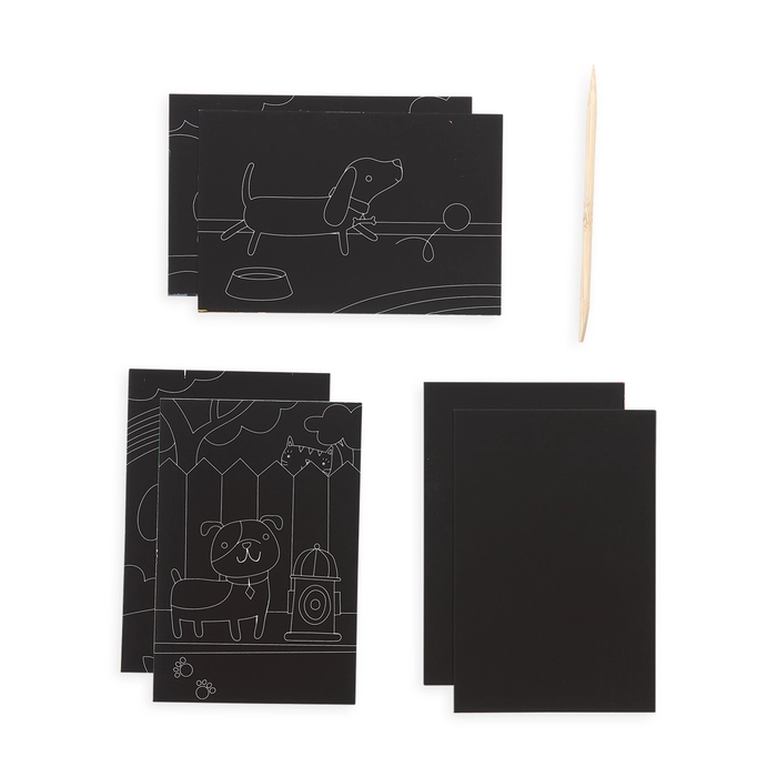 ooly Ooly Mini Scratch & Scribble Art Kit: Playful Pups