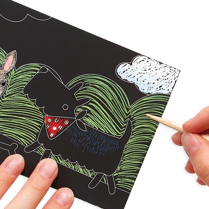 ooly Ooly Mini Scratch & Scribble Art Kit: Playful Pups