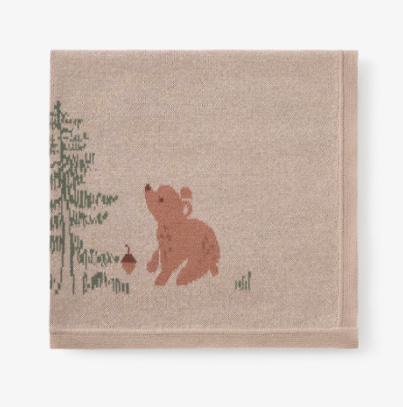 Elegant Baby Elegant Baby Bear & Fox Knit Baby Blanket