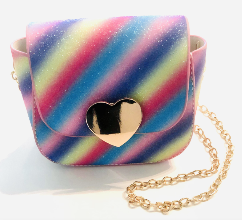 rainbow chain purse