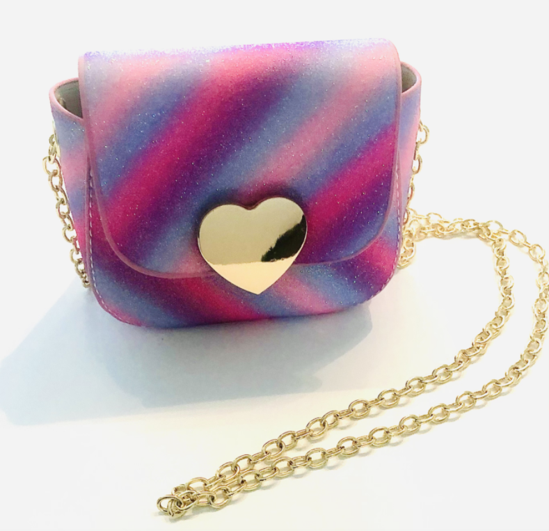 rainbow chain purse