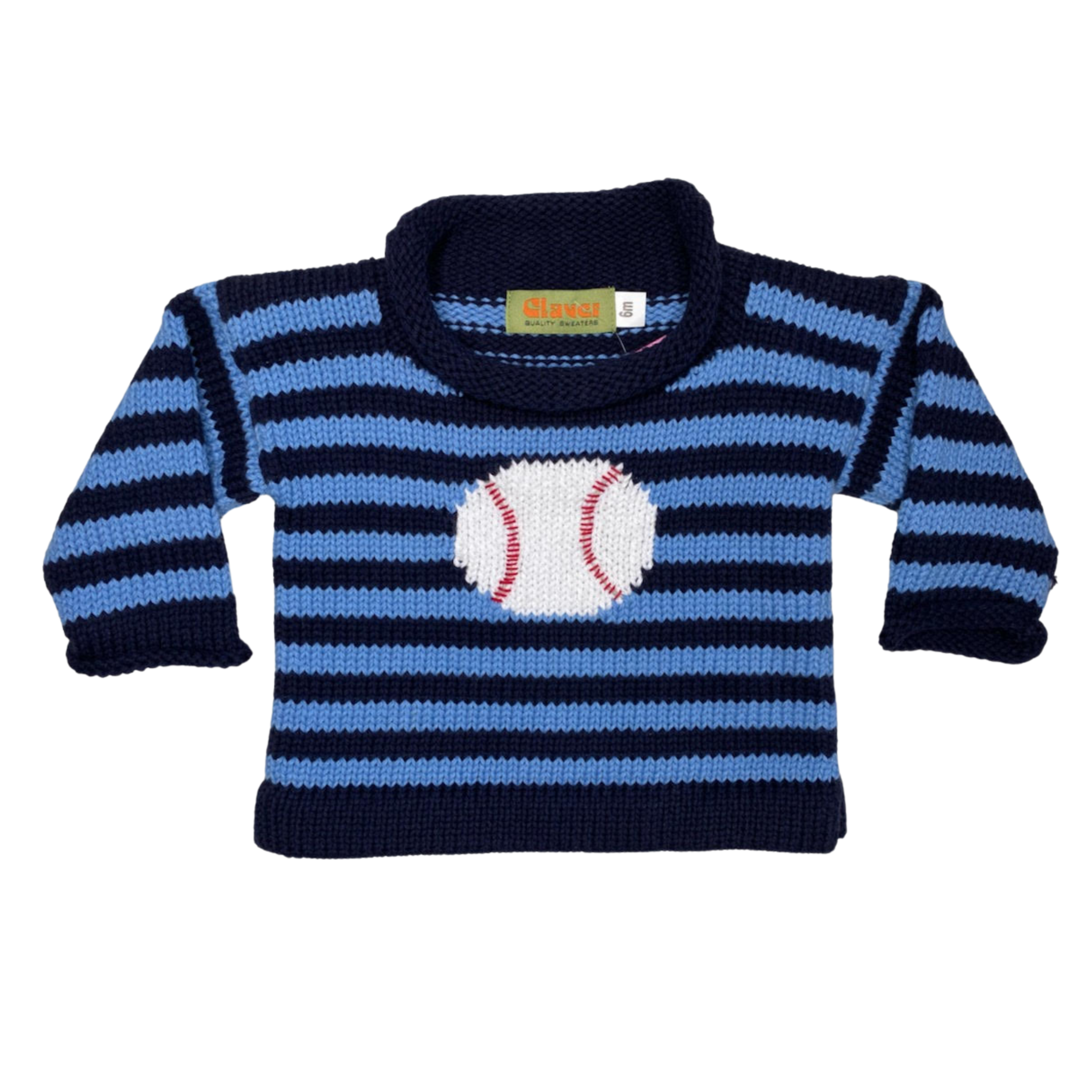 Baseball Roll Neck Sweater