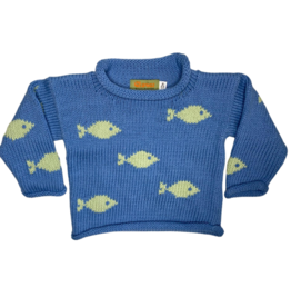 Fish All Over Roll Neck Sweater
