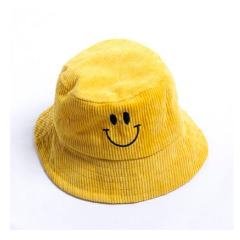 Smiley Face Bucket Hat-Yellow