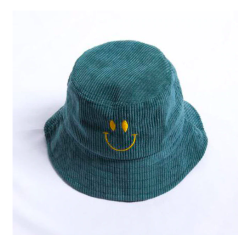 Smiley Face Bucket Hat-Teal