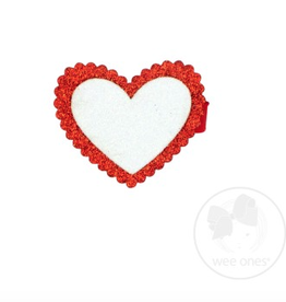 Wee Ones Large Glitter Layered Heart Hair Clip