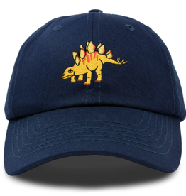 Stegosaurus Dinosaur Baseball Cap Navy Blue