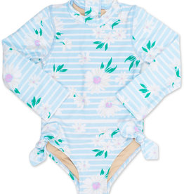 Shade Critters Shade Critters Daisy Stripe Long Sleeve Swimsuit