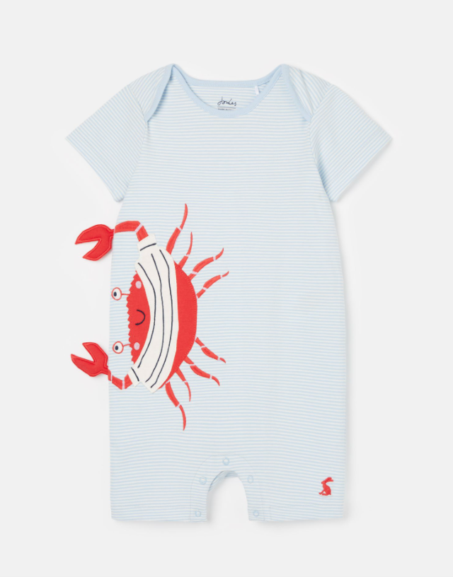 Joules Joules Patch Organically Grown Cotton Crab Romper