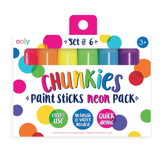 ooly Ooly Chunkies Paint Sticks Neon - Set of 6