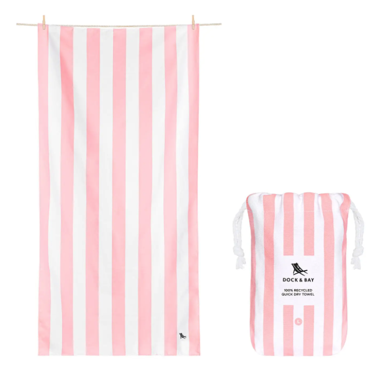 Dock & Bay Dock & Bay Quick Dry Towel - Malibu Pink  Large (63x35")