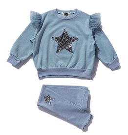 Petite Hailey Petite Hailey Blue Star Sweatshirt Set