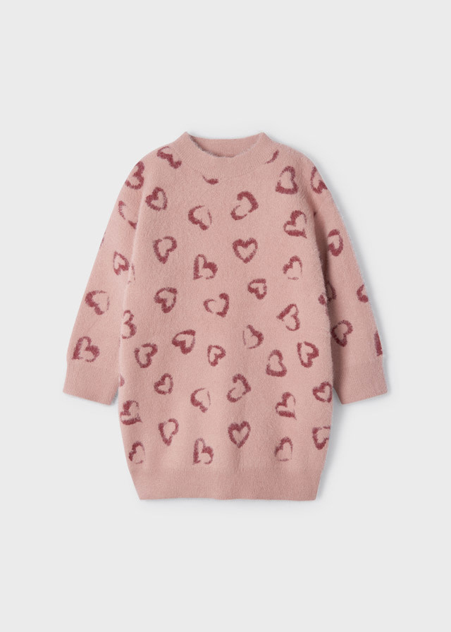 Mayoral Mayoral Knit Heart Sweater Dress